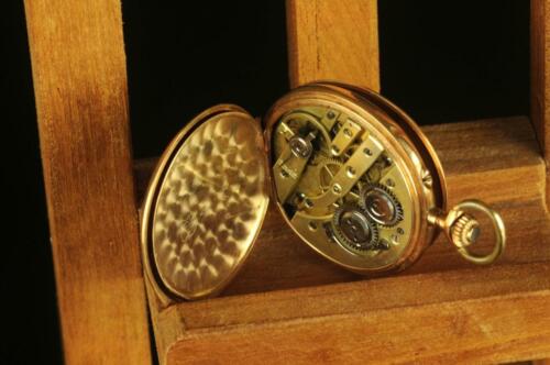 Dubois-Peseux Full Hunter Savonnette Anhänger Tasche 14K Pin Set Gold Uhr 18XXs - Bild 5 von 12