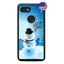 Google Pixel 3 3XL 2XL Snow Man Christmas Cell Phone Case Snowman Rubber Cover