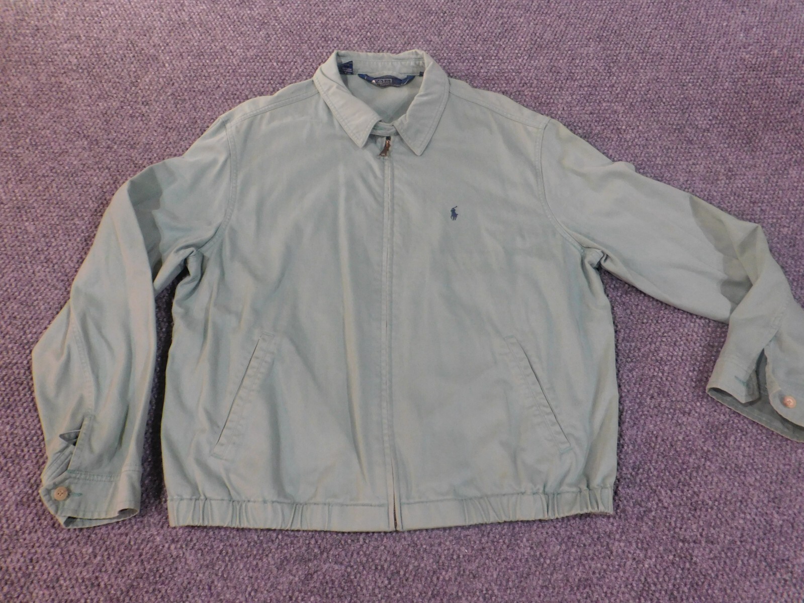 polo ralph lauren giacca uomo grande verde zip bomber classico pony preppy