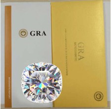 Loose Moissanite Cushion Cut Real Gem Stone W. GRA Certificate All Sizes VVS1 D