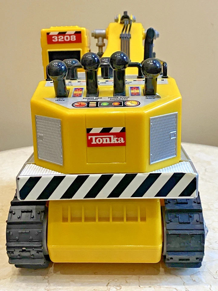 Controles manuales electrónicos Tonka excavadora 3208 vintage 1999 probados funciona Foto 3 de 4