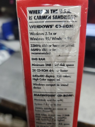 Where in the World is Carmen Sandiego Standard Ed PC/Mac Vintage (1996) Sealed!! - Picture 6 of 8
