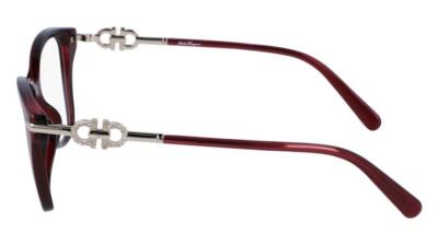New Salvatore Ferragamo SF 2937R 655 Crystal Wine Eyeglasses 