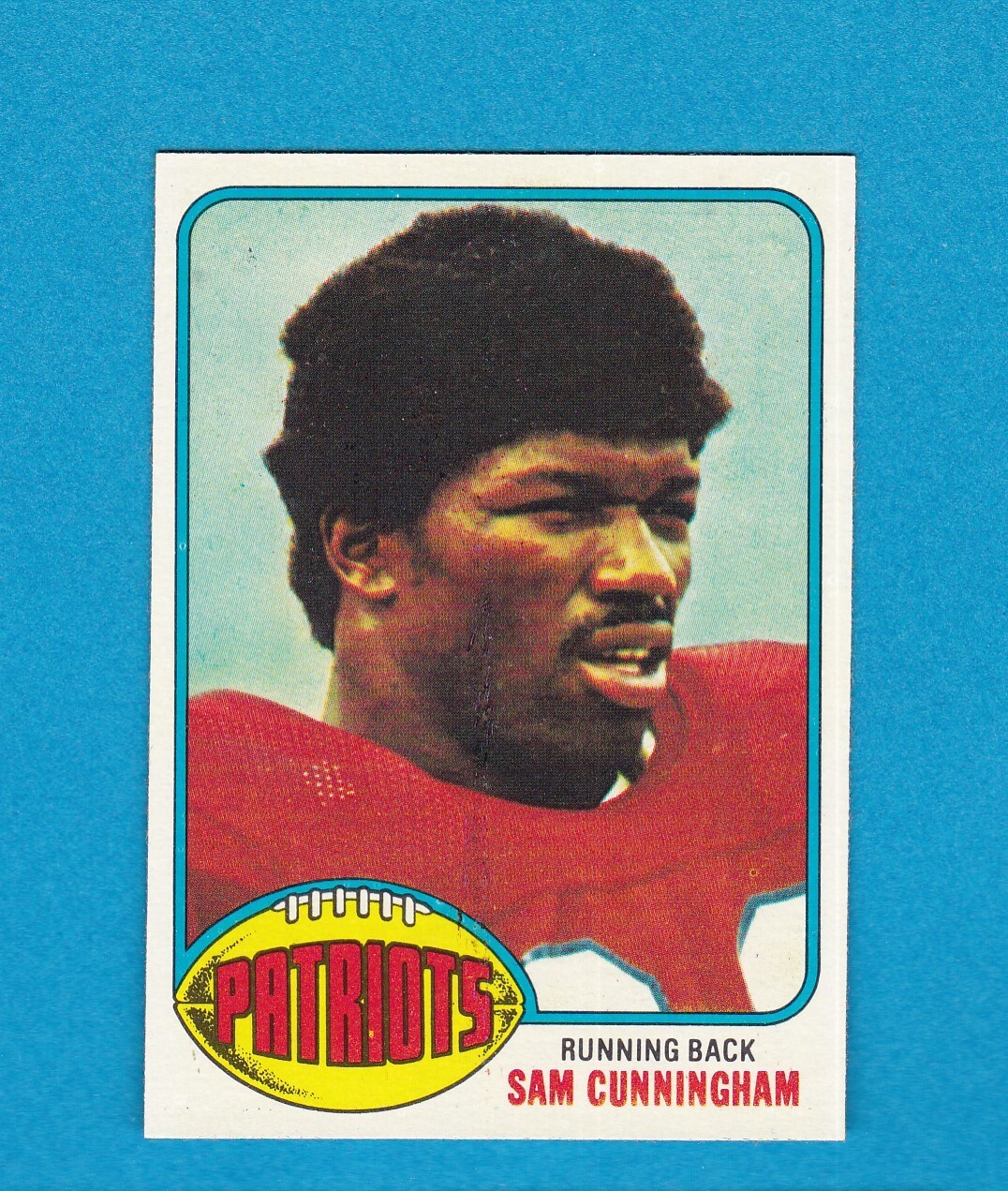 1976 TOPPS FOOTBALL SET BREAK 434 SAM CUNNINGHAM PATRIOTS NM/MT