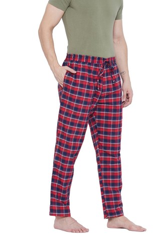 Mens Pajama Pants Lightweight Soft Plaid Sleep Lounge Pants Pyjama With 2 Pocket - Picture 33 of 45