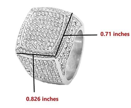 Mens Big Bezel blue Dial W/ Cuban Bracelet,Necklace,Chain & Ring CRNT ST10235 VO - Picture 7 of 99