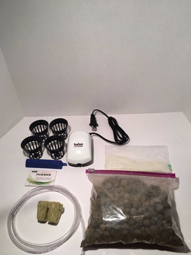Complete Hydroponic System - 4 Site DWC Hydroponic Grow Kit - Bubble Bucket - Picture 3 of 4