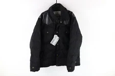 NOS Vintage Streetwear Mens XL Western Style Double Pocket Puffer Jacket Black