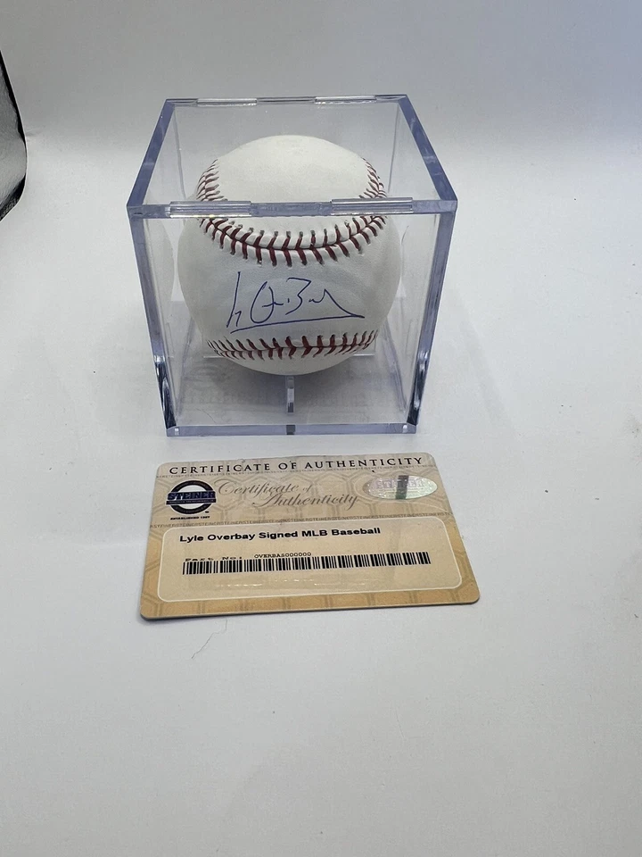 Balón Lyle Overbay autografiado - Oficial de Grandes Ligas con certificado de autenticidad Steiner Foto 4 de 4