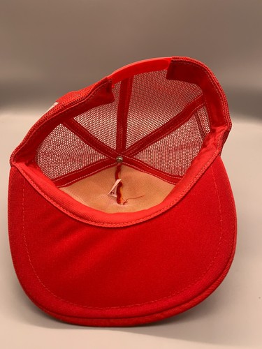 VINTAGE Ohio State Buckeyes Hat Cap Snap Back Red 3 Stripe Trucker USA Mens 90s - Picture 9 of 13