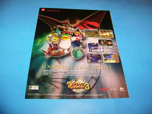 Video Game Ad Vintage 2001 Monster Rancher 3 - 第 1/2 張圖片