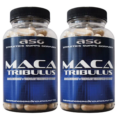 2 Dosen 180 ASG Tribulus 1500 Maca Testosteron Booster Kapseln