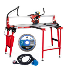 Rubi DL-125 1200 Portable Electric Tile Cutter 230v - 56924 + FREE SHARK BLADE