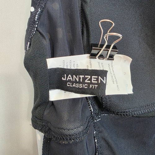 Jantzen Badeanzugkleid Damen 12 schwarz weiß gepunktet gepolstert verstellbare Träger - Bild 11 von 13