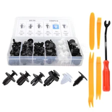 100 Nylon Retainer Clip Bumper Fender Engine Cover Door Fastener Set Case 5Tool 