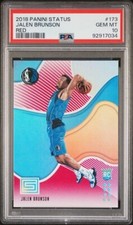 Jalen Brunson RC 2018 Status Red #173 PSA 10 GEM MINT Knicks Rookie RC