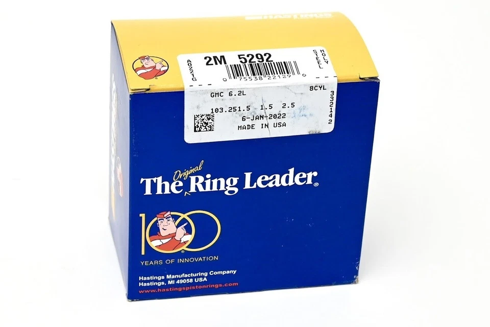 Juego de anillos Hastings 2M5292 6,2 L 2007-2013 LS3 L92 L99 L9H L94 plasma moly Foto 2 de 4