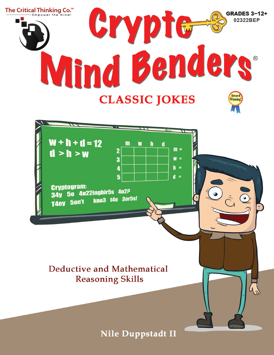 Crypto Mind Benders: Classic Jokes - Deductive, Math Reasoning Skills Gr.  3-12+ | eBay