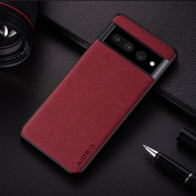 For Google Pixel 7 / 7 Pro Luxury Hybrid Fabric Canvas Cloth Leather Case Cover