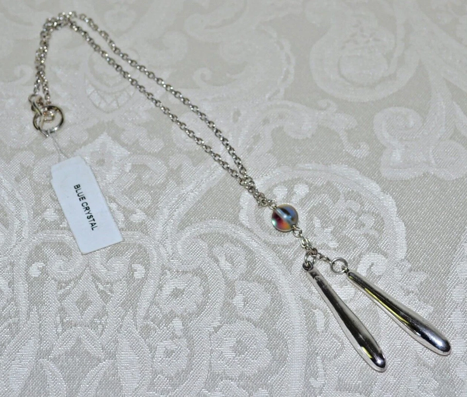 Новый с Ярлыками $175 SIMON SEBBAG Lariat серебро подвеска ожерелье синий кристалл - Изображение 3 из 4