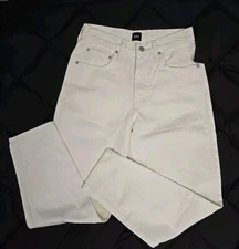 EDWIN Anderson Ankle High Rise Straight Leg Jeans Ivory White Women’s Sz 25 $178