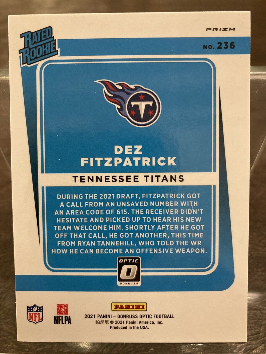 2021 Donruss Optic Dez Fitzpatrick Bronze Rated Rookie RC 2021 Donruss Optic Dez Fitzpatrick Bronze Rated Rookie RC