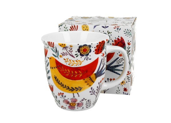 Duo Etno Becher 650 Ml Colorful Bird New Bone China Porzellan-image