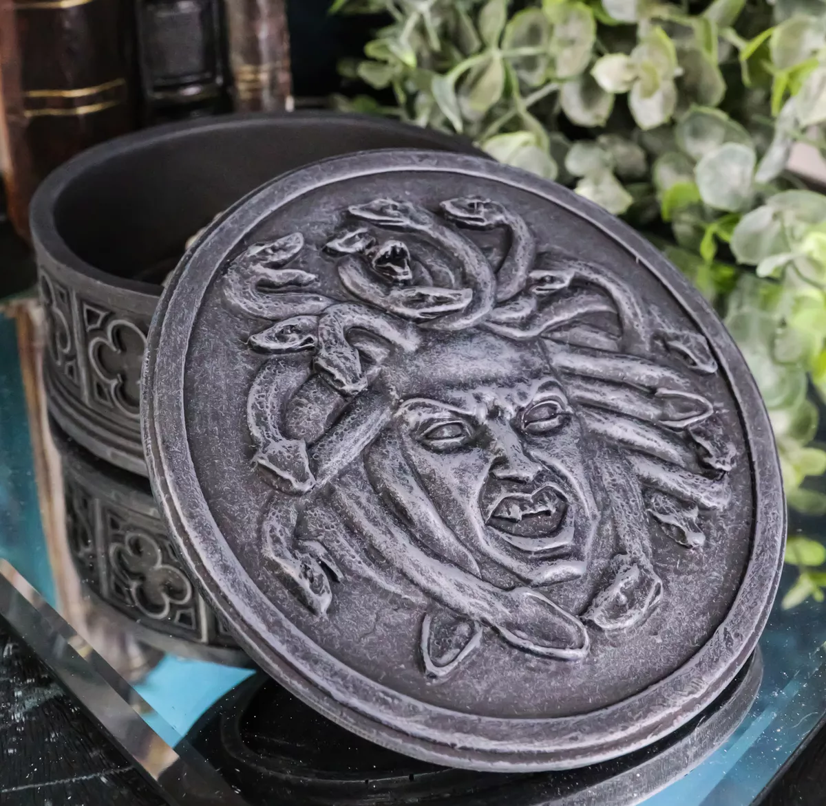 Greek Mythology Gorgon Sisters Goddess Medusa With Wild Snakes Hair Bu–  Ebros Gift