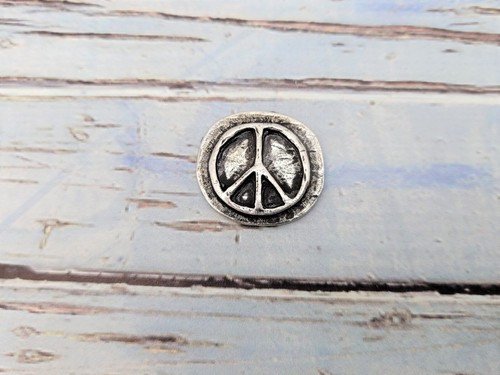 Lead Free Pewter Peace Pocket Stone / Aid for Meditation and Prayer and Serenity - Picture 3 of 5