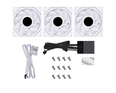 Lian Li UNI FAN TL LCD 120 120mm reverse White 3 Pack -Express