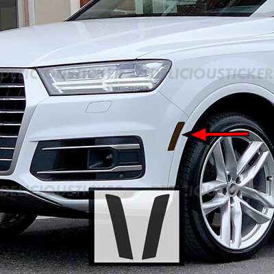 Fits 2017-2019 Audi Q7 Front Side Markers Smoke Tint Decals Overlay Vinyl Ppf