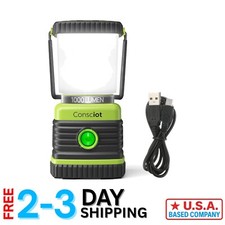 Ultra-Bright 1000LM Rechargeable LED Camping Lantern - Waterproof & Dimmable!