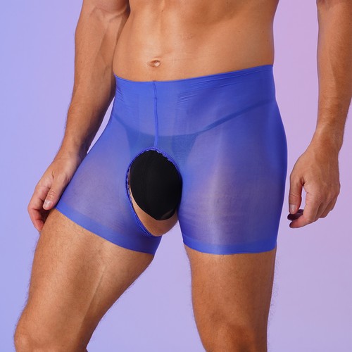 Boxer homme transparent slip nylon sans entrejambe culotte sous vêtement de nuit - Photo 75 sur 123