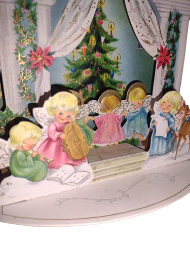 Vintage Victorian Fold Out 3D Hallmark Christmas Greeting Card Unused - Picture 5 of 9