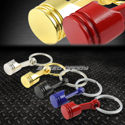RACE CAR ENGINE BLOCK PISTON/ROD ASSEMBLY METAL KEYCHAIN KEY CHAIN RING