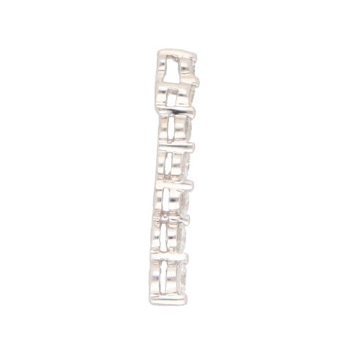 14K White 1/2ctw Diamond Journey Pendant 1.2g - Picture 2 of 4