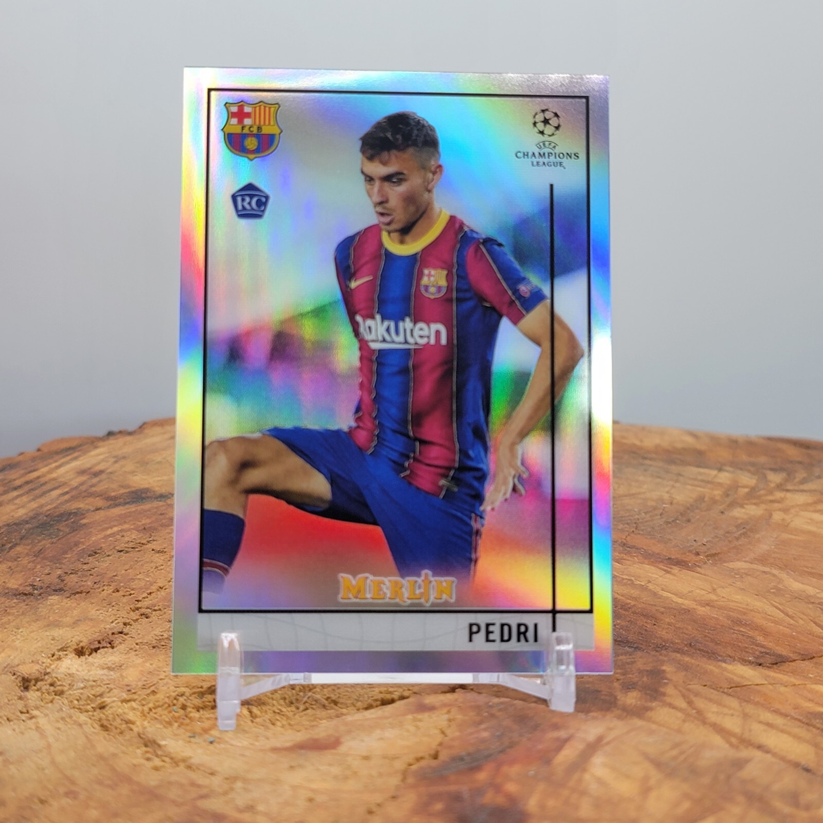 2020-21 TOPPS MERLIN CHROME UCL #89 PEDRI RC SPAIN SILVER REFRACTOR ROOKIE
