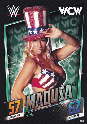 2015 Topps WWE 188 Madusa Slam Attax Then Now Forever EX