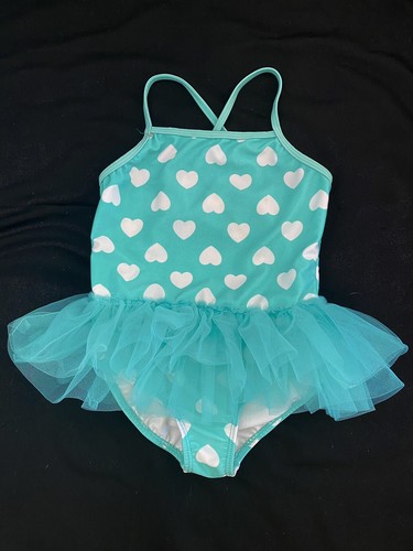 OP Tutu Swimsuit Size 5 and Swim cover With Zip Aqua - Picture 4 of 4