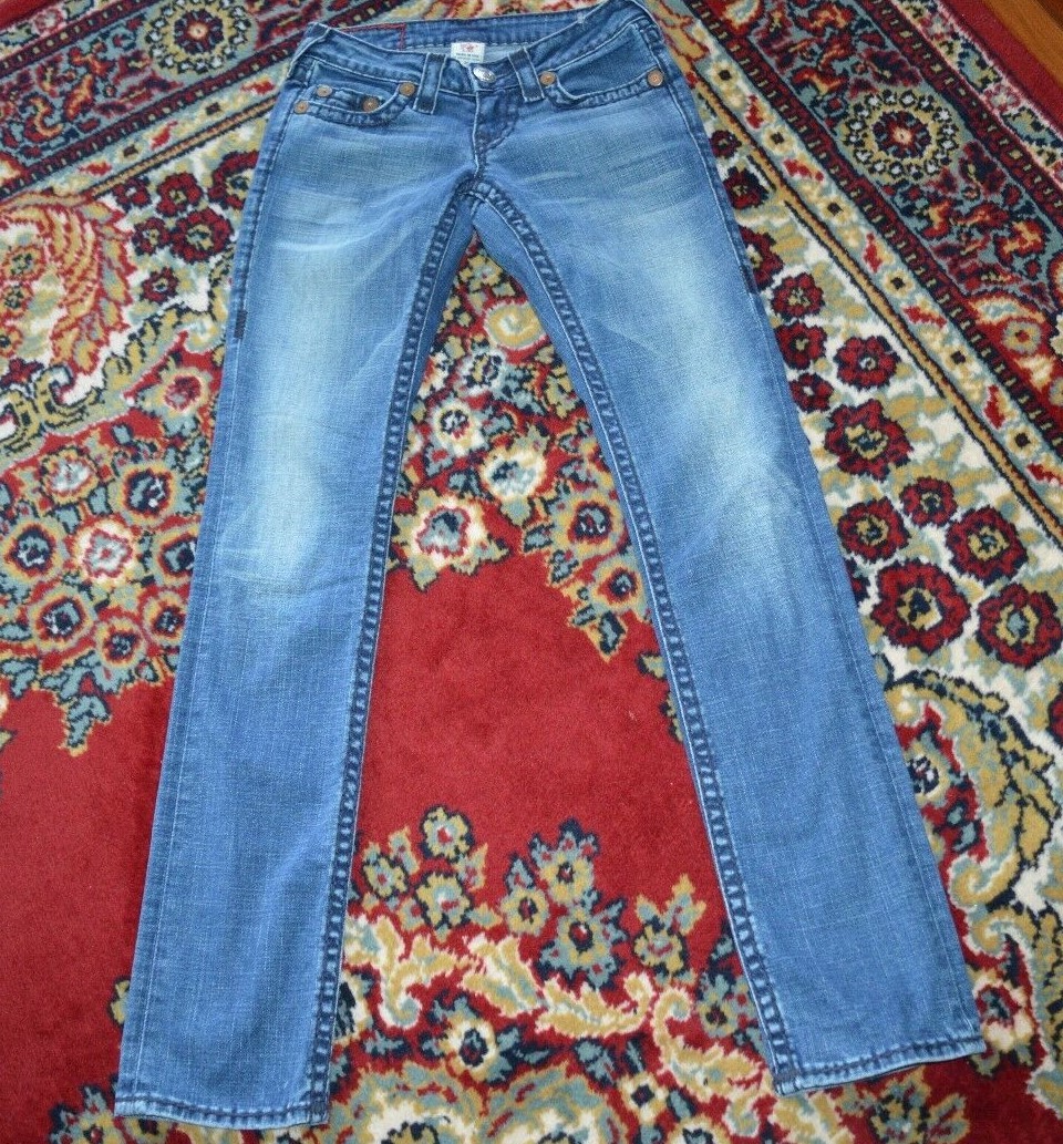 TRUE RELIGION BRAND JEANS 24 JOHNNY SUPER T ROW SEAT MULTI