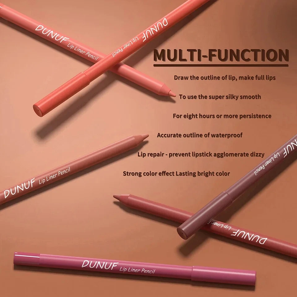 New 6 Color/Set Sexy Velvet Matte Lip Liner Makeup Non-stick Cup Lipliner Pencil - Image 3 of 4