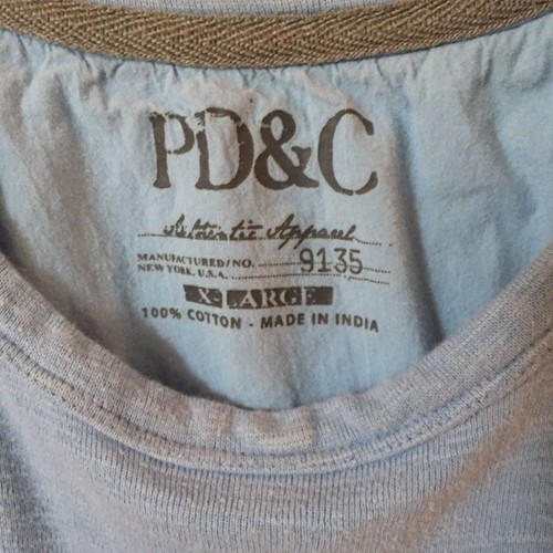 DP & C Long Sleeve 100% Cotton Knit Light Blue Top Size Xlarge - Picture 3 of 3