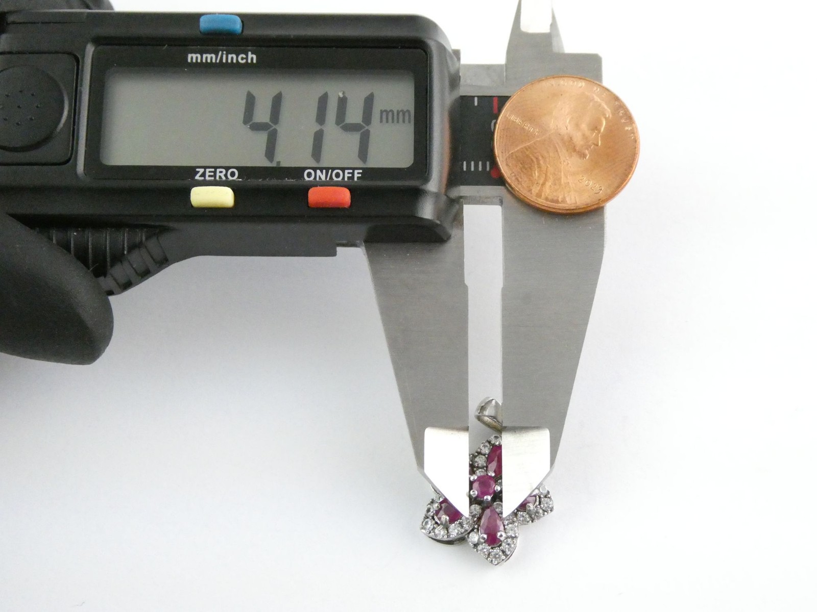 DK Sterling Silver Lab Created Ruby White CZ Flow… - image 10