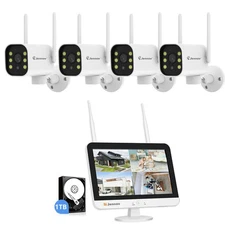 5MP Wireless Security Camera System CCTV Monitor Outdoor PTZ Wifi 10CH NVR 1TB