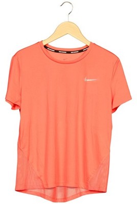 NIKE RUNNING T-Shirt Damen Shirt Kurzärmliges Oberteil Gr. M Orange #ot59cp9