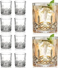 "Double Old Fashioned Glasses Crystal Scotch Whiskey Crystal Set of 8