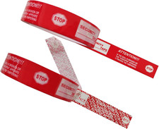 2 Rolls,1" X55 Yards Total Transfer Tamper Evident Security Packing Tape Seals 