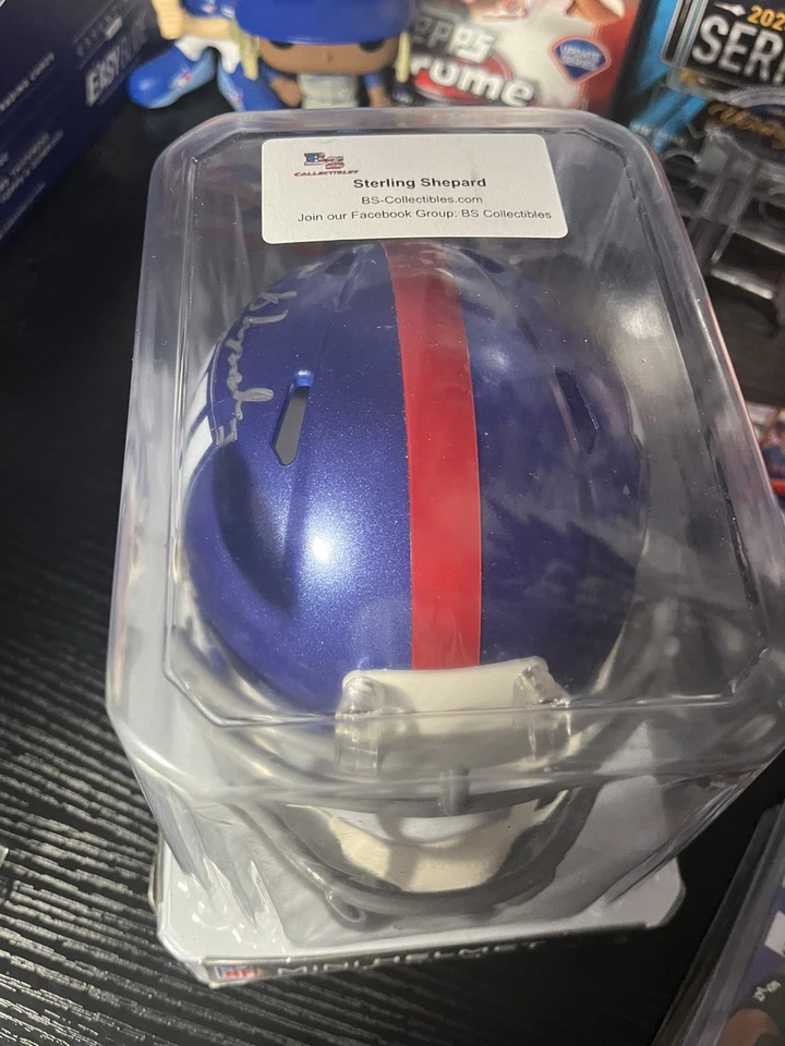 Sterling Shepard NYG Speed Mini Helmet Autographed Auto Giants - Image 2 of 2