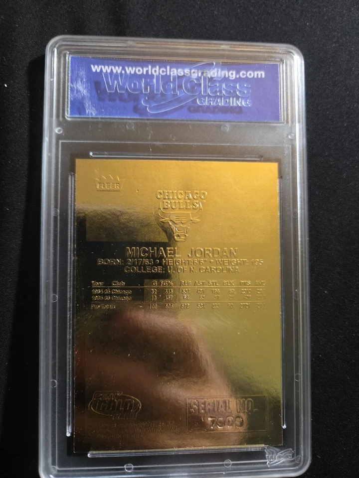 1998-99 Fleer Ultra Michael Jordan Red Holo Refractor Gem Mint 10 And Signed - Image 2 of 2