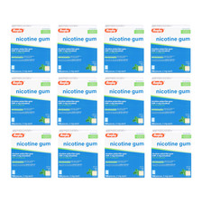 Rugby Nicotine Gum 2mg Uncoated Mint   12 Boxes 1320 pcs Stop Smoking Aid